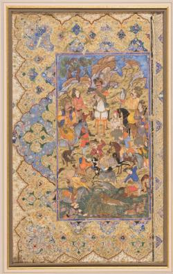 Фронтиспис из рукописи. Фирдоуси "Шах-намэ". Иран, Исфахан, 1600-е гг. 
